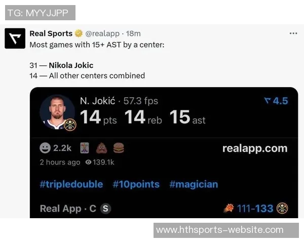 约基奇首节表现惊艳6投全中轻松斩获12分5篮板3助攻